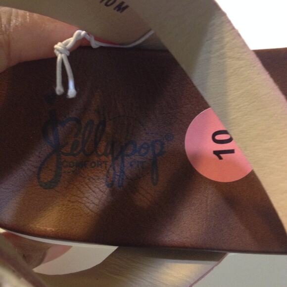 JellyPop Clear Strappy Flatform Pink Faux Leather Sandal - Picture 6 of 13